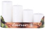  Lumânări de Advent Emocio, 4 buc. , 50 mm, lumânări rustice albe perlate