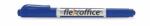 FlexOffice alkohos marker, 0, 4/1, 0 mm, kúpos, kétvégű, "pm01", kék (186D1)