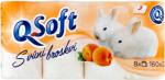 Q Soft Hârtie igienică moale Q (8 buc/rolă) 3 straturi Piersică