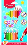 Maped Pastelky Creioane colorate triunghiulare Maped Color'Peps Jumbo 2+ 12 culori 1 buc