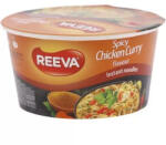  Tăiței instant REEVA într-un bol cu aromă de pui cu curry picant 75g