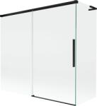 Mexen Rox L 2-szárnyú toló kádparaván 170 + 75 x 150 cm, átlátszó, fekete - 8C9L-170-075-70-00