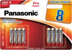 Panasonic Pro Power Alakline AAA elem, 8 darabos (LR03PPG/8BW)