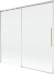 Mexen Rox 2 szárnyú, eltolható fürdőkádparaván 170 x 150 cm, átlátszó, kefélt nikkel - 8C9-170-001-97-00