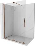 Mexen Velar 160 x 200 cm-es Walk-in toló zuhanyfal, átlátszó 8 mm, rózsaarany - 871-160-000-03-60