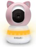 EVOLVEO Baby Monitor LUX- Intelligens 360 -os videós bébiőr pink színű (BMOCAM-LUX-P)