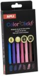 APLI Color Click Zseléstoll akril tintával 0.7 mm nyomógombos tavaszi színek 6 szín LCA20645 (LCA20645)