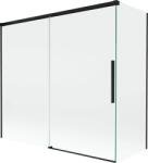 Mexen Rox 2-szárnyas kádparaván 170 + 70 x 150 cm, átlátszó, fekete - 8C9-170-070-70-00