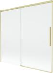 Mexen Rox kádparaván, 2-szárnyú tolható, 170 x 150 cm, átlátszó, arany kefélt - 8C9-170-001-55-00