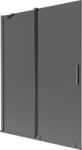 Mexen Velar kétszárnyú csúszó zuhanyfal 130 x 150 cm, grafit, gun gray kefe - 896-130-000-41-66