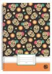 OPTISCHOOL Spirálfüzet A4 sima 70 lap Skull NKOPSFSS (NKOPSFSS)