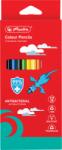 Herlitz Creion grafit HB, cu proprietati bacteriostatice, albastru, mina 3mm, set 12, Herlitz HZ9498450