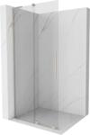 Mexen Velar L Walk-in tolózuhany fal 100 x 200 cm, átlátszó 8 mm, kefélt nikkel - 871-100-003-03-97
