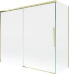 Mexen Rox 2-szárnyas toló kádparaván 180 + 80 x 150 cm, átlátszó, arany - 8C9-180-080-50-00