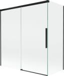 Mexen Rox kétszárnyú toló kádparaván 150 + 70 x 150 cm, átlátszó, fekete - 8C9-150-070-70-00