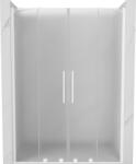 Mexen Velar Duo tolóajtós zuhanyajtó 140 cm, zúzmarás, fehér - 871-140-000-32-20