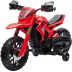 AIYAPLAY Elektromos motorkerékpár gyerekeknek, 12 V-os motorkerékpár támkerekekkel, piros