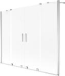 Mexen Velar Duo kádparaván 2-szárnyú tolóajtós 200 x 150 cm, zúzmarás, króm - 896-200-000-32-01