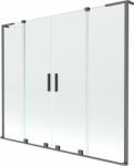 Mexen Velar L Duo kádparaván 2-szárnyú toló 170 x 150 cm, átlátszó, fegyverfém - 896-170-003-02-95