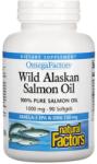 Natural Factors Wild Alaskan Salmon Oil, 90 capsule moi, Natural Factors