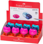 Faber-Castell Set 12 ascutitori Faber-Castell Apple Trend 2019, cu recipient, culori pastel asortate (FC183515)