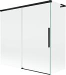 Mexen Rox L kétpaneles, toló ajtós fürdőkádparaván 160 + 70 x 150 cm, átlátszó, fekete - 8C9L-160-070-70-00