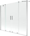 Mexen Velar Duo kétszárnyú, toló kádparaván 170 x 150 cm, átlátszó, króm - 896-170-000-02-01