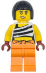 LEGO® Minifigurák Női rab minifigura vágott csíkos felsőben cty1744 (cty1744)