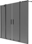 Mexen Velar Duo kádparaván 2-szárnyas tolóajtó 160 x 150 cm, grafit, gun metal - 896-160-000-42-95