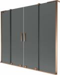 Mexen Velar L Duo kádparaván 2-szárnyú toló 180 x 150 cm, grafit, rózsaarany - 896-180-003-42-60