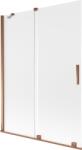 Mexen Velar kádparaván 2-szárnyú tolóajtós 130 x 150 cm, szatén, rózsaarany - 896-130-000-31-60