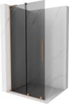 Mexen Velar L álló zuhanyfal tolóajtóval Walk-in 120 x 200 cm, grafit 8 mm, csiszolt réz - 871-120-003-43-65
