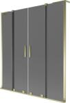 Mexen Velar L Duo 2-szárnyú toló kádparaván 160 x 150 cm, grafit, arany - 896-160-003-42-50