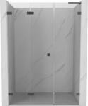 Mexen Lunar-F L összecsukható bal zuhanyajtó 125 cm, átlátszó, gun metal - 836SL-125-050-95-00-L