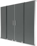 Mexen Velar L Duo kádparaván 2-szárnyú tolóajtós 200 x 150 cm, grafit, króm - 896-200-003-42-01