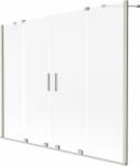 Mexen Velar Duo kétszárnyú toló kádkabin 200 x 150 cm, zúzmara, kefe nikkel - 896-200-000-32-97