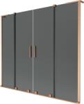 Mexen Velar L Duo kádparaván 2 szárnyas toló 180 x 150 cm, grafit, kefe réz - 896-180-003-42-65