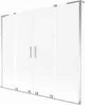 Mexen Velar L Duo kádparaván, 2 szárnyú tolóajtós, 180 x 150 cm, matt, króm - 896-180-003-32-01