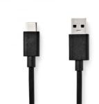 Nedis USB-C - USB-A kábel 15W 1m fekete (CCGL61600BK10) (CCGL61600BK10)