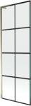 Mexen Next L egyirányú fürdőképernyő 70 x 150 cm, fekete rácsos, arany - 895-070-000-03-77-50