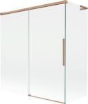 Mexen Rox L 2-szárnyú, eltolható kádparaván 150 + 70 x 150 cm, átlátszó, kefe réz - 8C9L-150-070-65-00