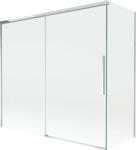 Mexen Rox 2-szárnyú, kihúzható fürdőszobai paraván 170 + 70 x 150 cm, átlátszó, króm - 8C9-170-070-01-00