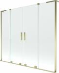 Mexen Velar L Duo kádparaván 2-szárnyú toló 200 x 150 cm, átlátszó, arany - 896-200-003-02-50