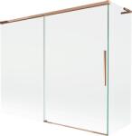 Mexen Rox L kádfüggöny 2-szárnyú toló 190 + 90 x 150 cm, átlátszó, rózsaarany - 8C9L-190-090-60-00