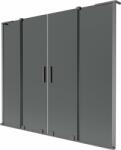 Mexen Velar L Duo kádparaván 2 szárnyú toló 200 x 150 cm, grafit, csiszolt gun gray - 896-200-003-42-66