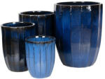  Harlow Rib Vase Kerámia Növénytartó Szett Királykék 31x40-56x71cm S4 (EC-503090)
