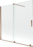 Mexen Velar 2 szárnyú, elhúzható kádparaván 170 x 150 cm, átlátszó, rózsaarany - 896-170-000-01-60