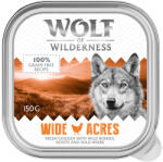 Wolf of Wilderness 6x150g Wolf of Wilderness Adult Wide Acres - csirke tálcás nedves kutyatáp