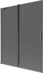 Mexen Velar kádparaván 2-szárnyú tolóajtó 140 x 150 cm, grafit, gunmetal - 896-140-000-41-95