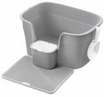 Brius Litiera pisici xl pereti inalti colector nisip depozitare, 64x44x33 cm, design deschis, gri (EZ-PPT003G01)